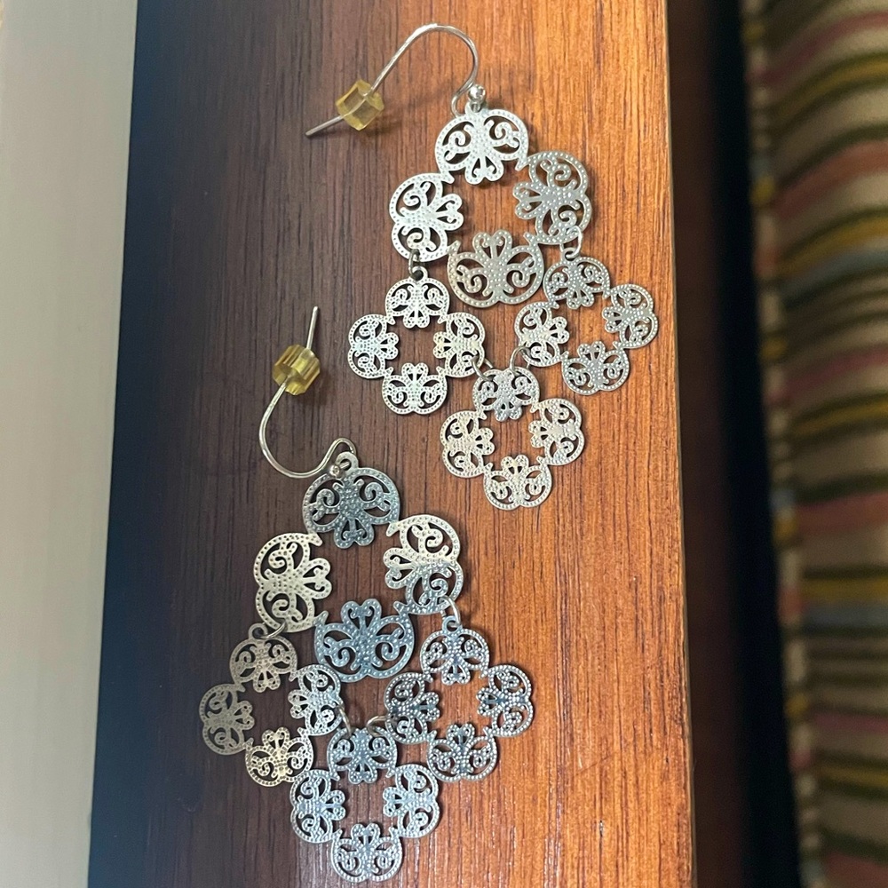 Silver hanging earrings